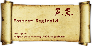 Potzner Reginald névjegykártya